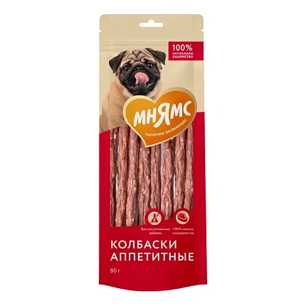 Мнямс лакомство для собак Колбаски аппетитные 