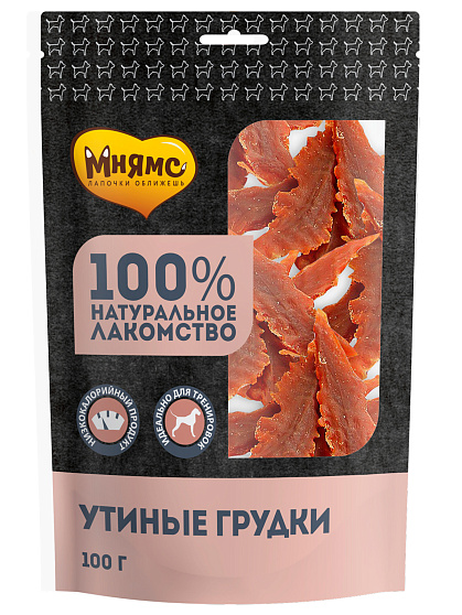 Мнямс лакомство для собак утиные грудки 1кг