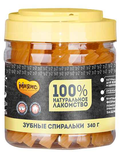 Мнямс лакомство для собак зубные спиральки