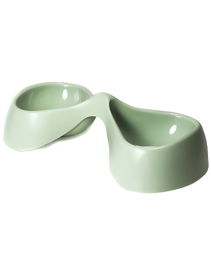 United Pets миска двойная Bicio, 2х230 мл, зеленая