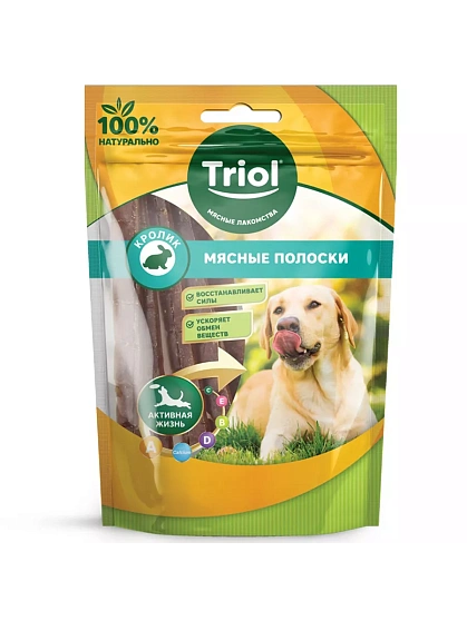 Мясные полоски из кролика Triol для собак