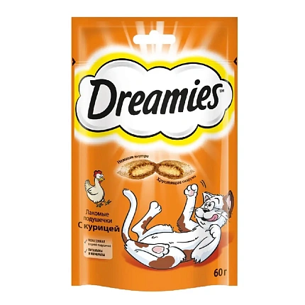 Dreamies Лакомство для кошек с курицей 