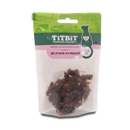 Tit Bit Вяленый желудок куриный для кошек