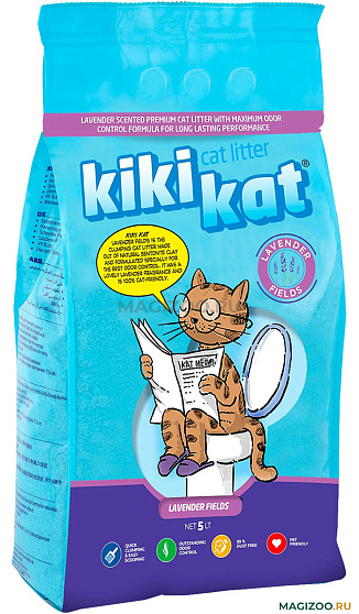 Kiki Kat наполнитель комкующийся с лавандой