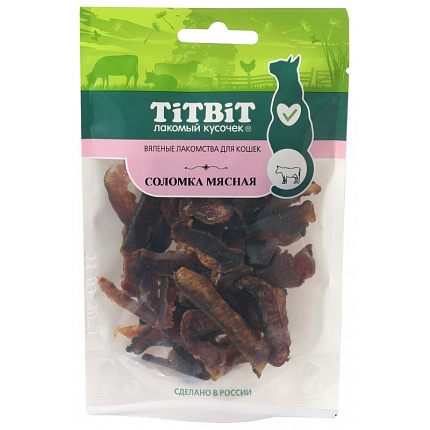 Tit Bit Вяленые лакомства для кошек, соломка мясная