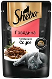 Sheba  влажный корм для котов говядина в соусе