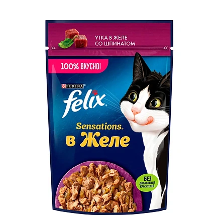 Утка в желе со шпинатом, Felix 