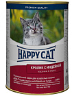 Консервы для кошек Happy Cat Кролик с индейкой