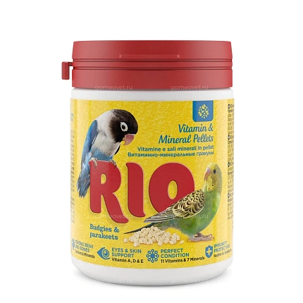Витаминно-минеральные гранулы RIO для волнистых и средних попугаев 