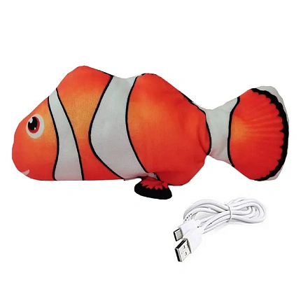 Интерактивная шевелящаяся рыба 25см