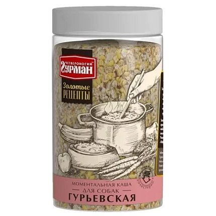Четвероногий Гурман Золотые рецепты каша моментальная для собак, гурьевская