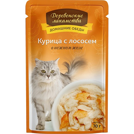 Деревенские Лакомства "Домашние обеды" Курица с лососем