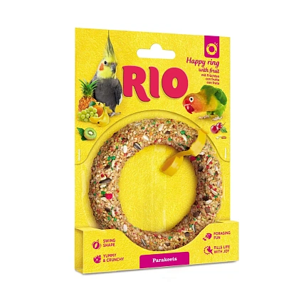 Веселое колечко RIO с фруктами для средних попугаев 