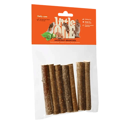 Лакомство 7шт "Ветви орешника" для грызунов Little One 