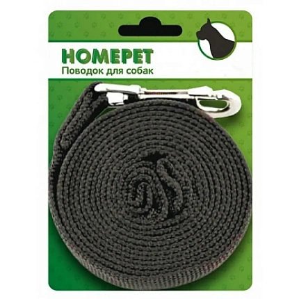 Поводок брезентовый HomePet с карабином 25 мм