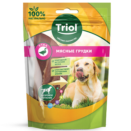 ЛАКОМСТВА для собак Triol  Мясные грудки из утки для собак