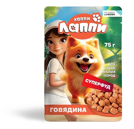 Корм Happy Lapy для собак говядина