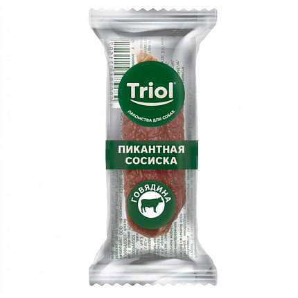 Лакомства "Пикантные сосиски из говядины" Triol  для собак