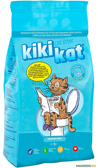 Kiki Kat наполнитель для кошек горная свежесть 
