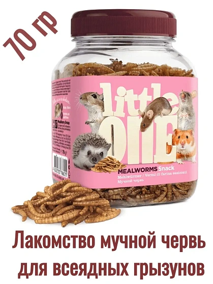 Лакомство для всеядных грызунов Little One Мучной червь 