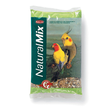 Padovan Naturalmix Parrocchetti корм комплексный для средних попугаев 850 г