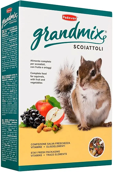 PADOVAN Корм для белок сухой Grandmix Scoiattoli 750 г