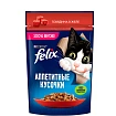 Аппетитные кусочки говядина в желе Felix 