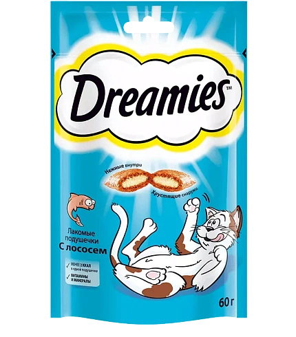 Dreamies Лакомство для кошек с лососем 
