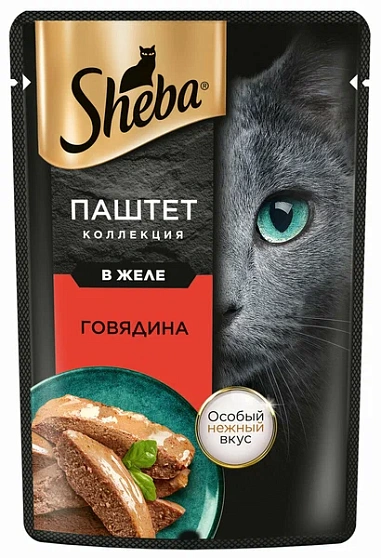 Sheba паштет  для кошек говядина