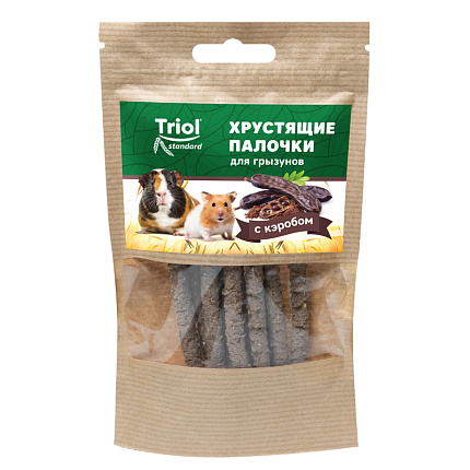 Хрустящие палочки с кэробом для грызунов Triol 