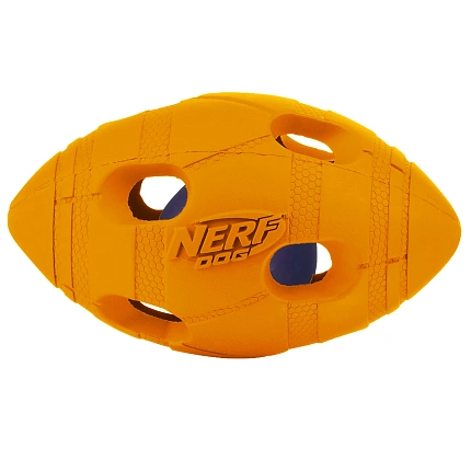 Nerf Мяч для регби светящийся для собак, 10 см