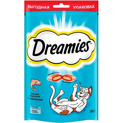 Dreamies Лакомство с лососем для кошек