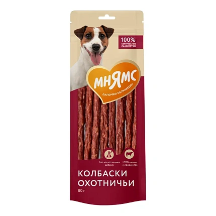 Мнямс лакомство для собак Колбаски охотничьи 