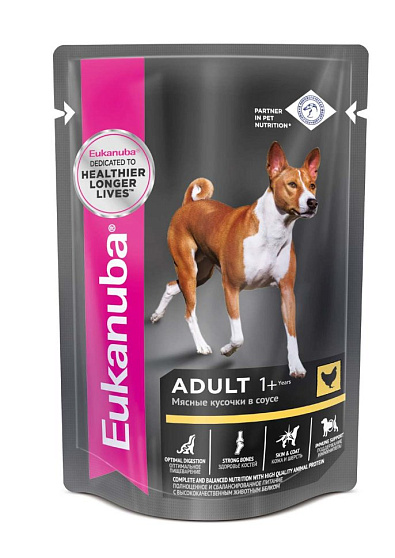 Корм для взрослых собак Eukanuba из курицы в соусе