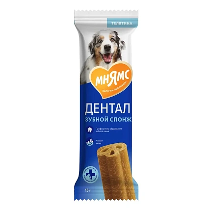 Мнямс лакомство для собак зубные спонжи 