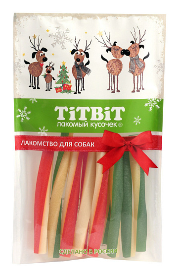Titbit Новогодняя коллекция снеки жевательные рождественские для собак