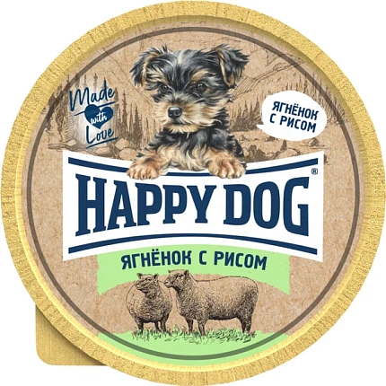 Happy Dog  паштет ягненок с рисом