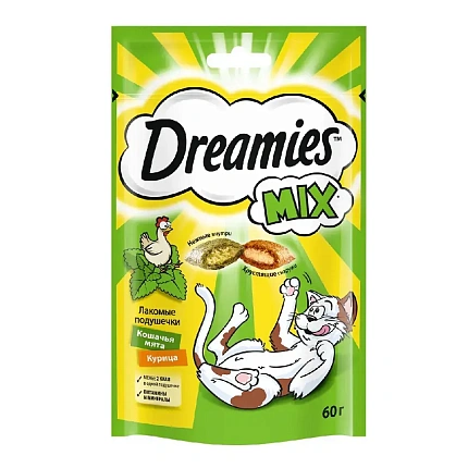 Dreamies Лакомство для кошек курица+мята