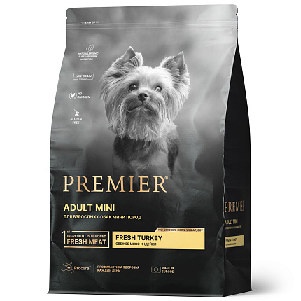 Premier Dog Turkey ADULT Mini  (Свежее мясо индейки для собак мелких пород ) 1  кг